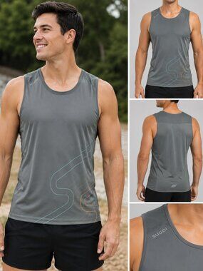 NWT Sugoi Hot Shot Back Singlet Men's Medium Running Tank Top